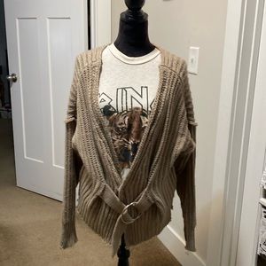 Super cute Mustard Seed wrap sweater buckler closer size small ! NWOT